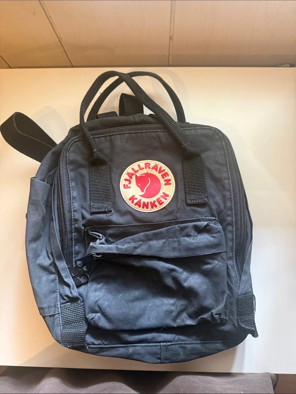 fjallraven mini black backpack Gone Again Vintage Address label in the main compartment. Fjallraven Kanken Mini Unisex Children
